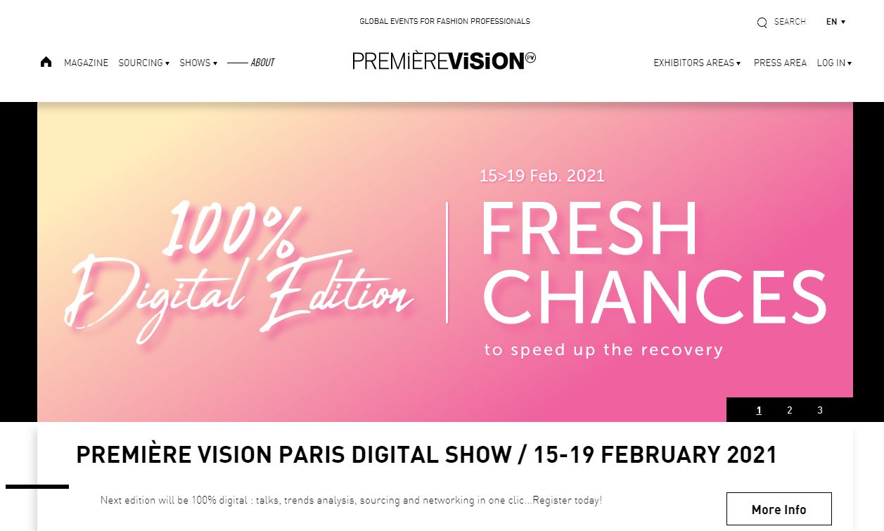 Nota prensa Premiere Vision Digital. Feb’21