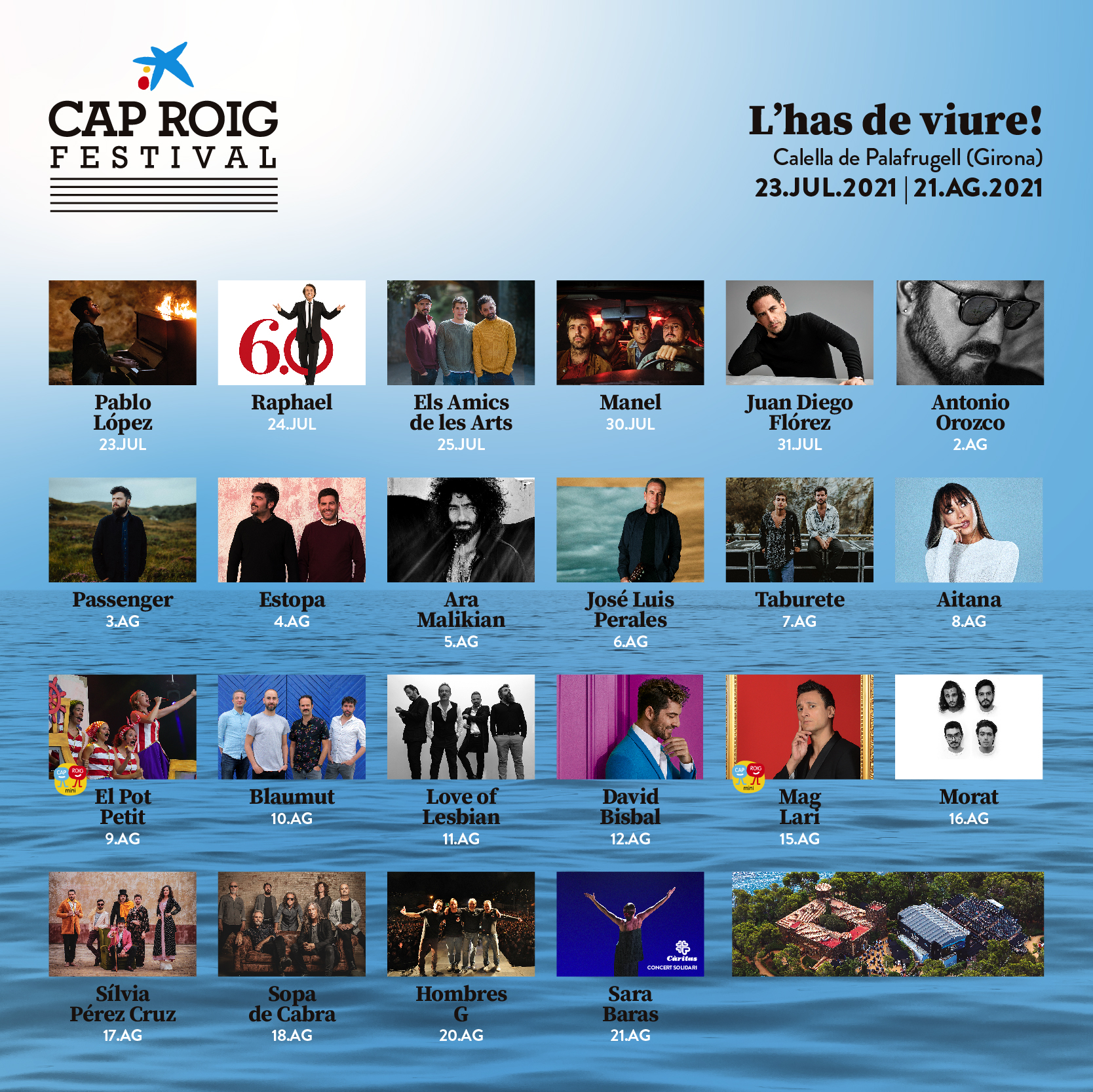 El Festival de Cap Roig vuelve a reunir a las principales estrellas del momento en su 21ª edición